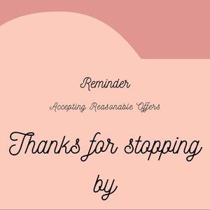 Reasonable Offers Accepted